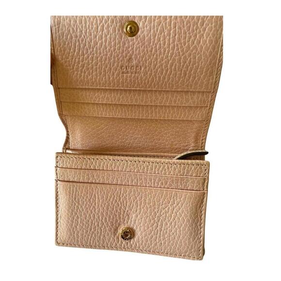 Gucci GG Marmont Pink Pebbled Leather Wallet - Picture 6 of 7